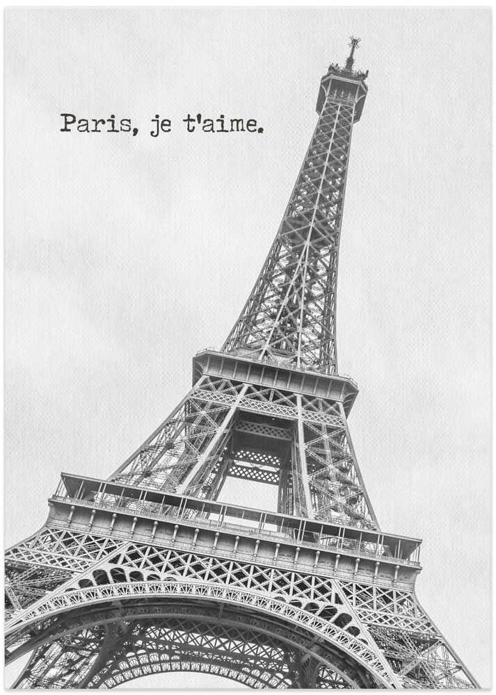 Paris, je t‘aime - Art Print by Melanie Viola Travel Poster