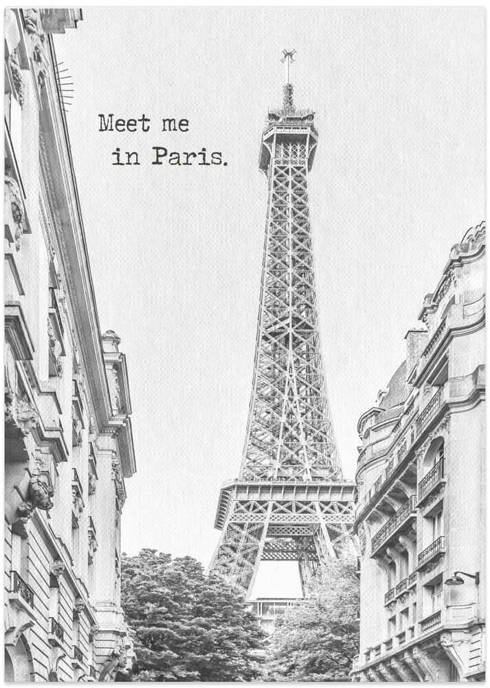 Meet me in Paris - Art Print by Melanie Viola Travel Poster
