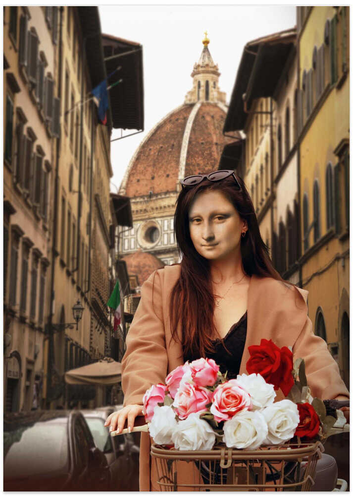 Mona On Florence - Art Print by Dikhotomy