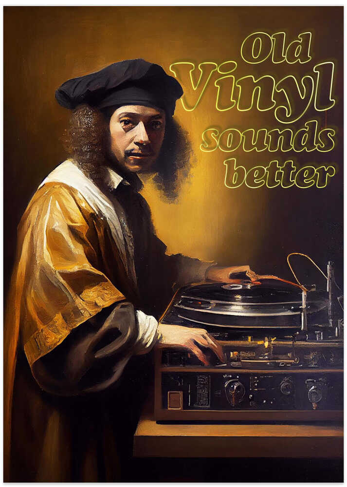 Old Vinyl Sounds Better - Art Print by Dikhotomy