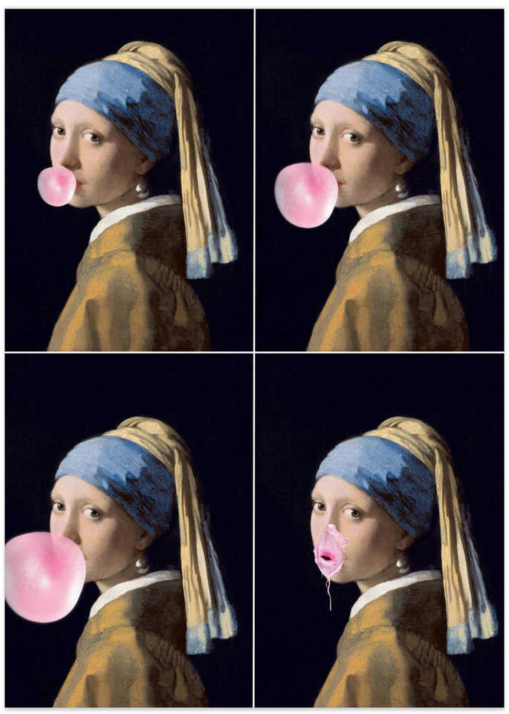 Pearl Gum Explosion - Art Print by Dikhotomy