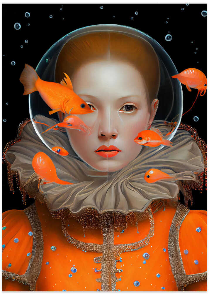 The Princess of Deep Sea - Art Print by Dikhotomy