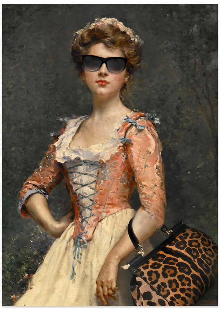 Vintage Chic Girl - Art Print by Dikhotomy