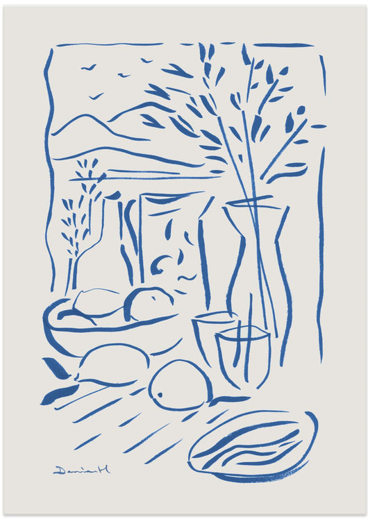 Medataranian View - Art Print by Dan Hobday