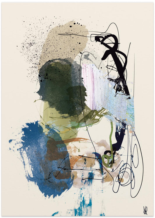 Twin Abstract - Art Print by Dan Hobday