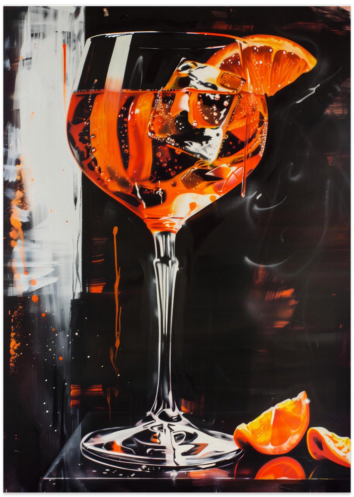 Aperol Spritz Dark Edition - Art Print by Andreas Magnusson