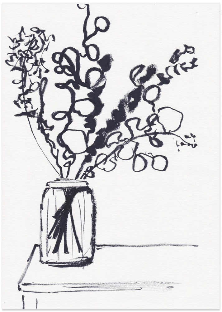 Black and White Still Life Small - Art Print by Christine Lindstrom