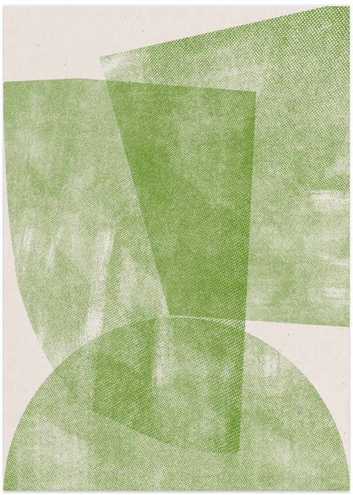 Green Geometric Flow - Art Print by THE MIUUS STUDIO