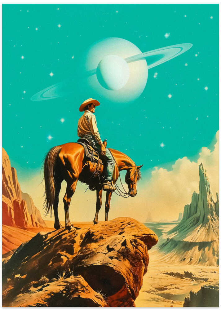 A Western Astronaut - Art Print by Taudalpoi