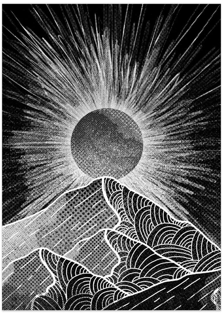 The Sunburst Peak - Art Print by Stephen Wade