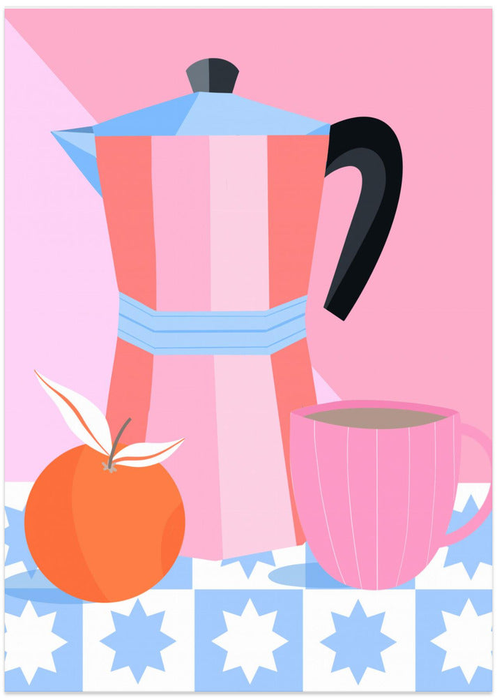 Still Life with Moka Pot - Art Print by Melissa Donne