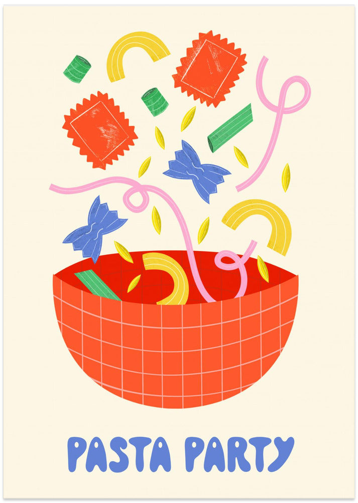Pasta Party - Art Print by Melissa Donne