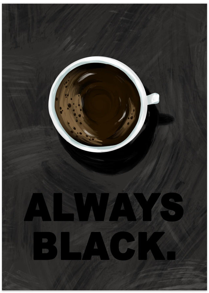 Black Coffee - Art Print by EMELIEmaria