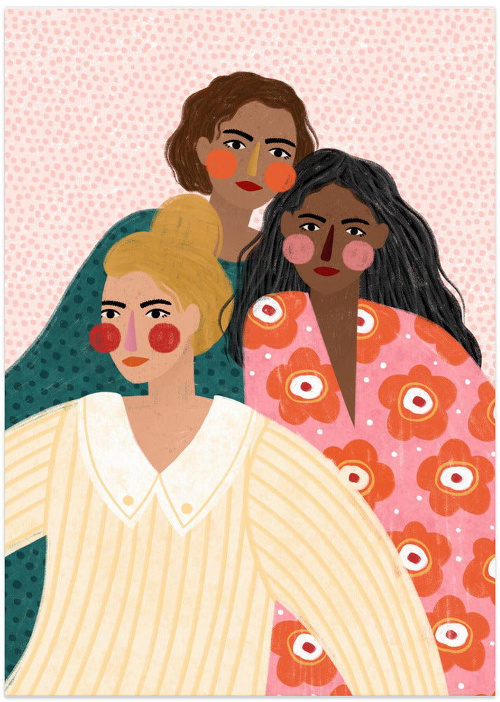 Girl Friends - Art Print by Bea Müller
