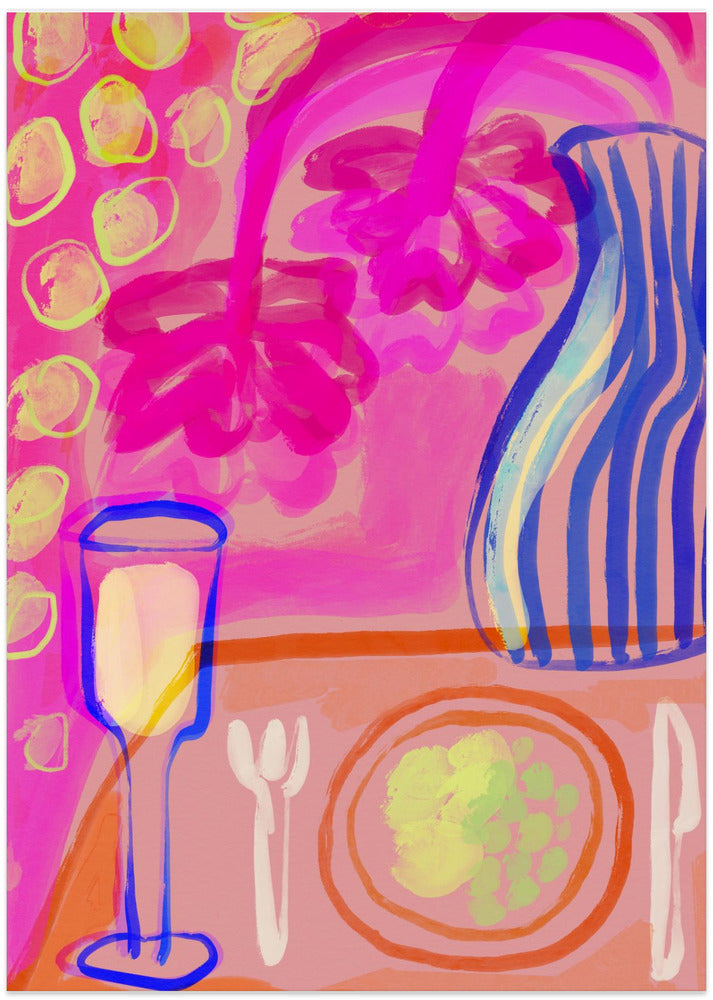 Vibrant Table Scene - Art Print by Treechild