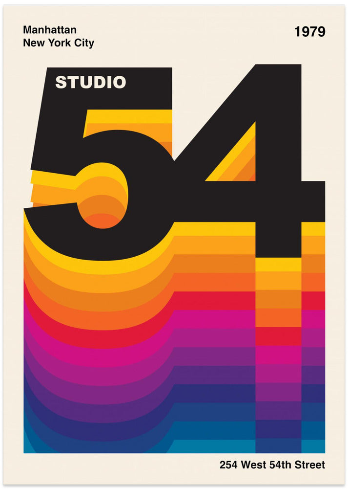 Studio 54 Retro Design - Art Print by Retrodrome