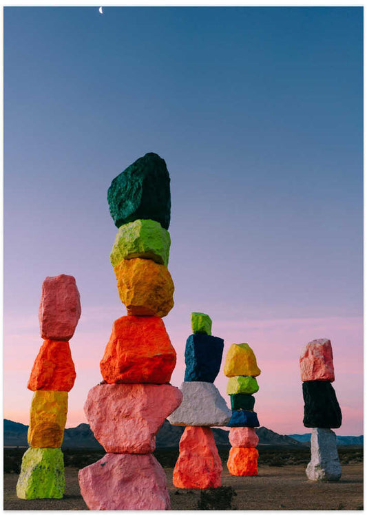 Seven Magic Mountains Moon IV - Art Print by Bethany Young