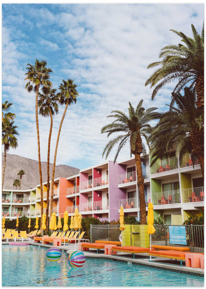 Palm Springs Pool Day VII - Art Print by Bethany Young