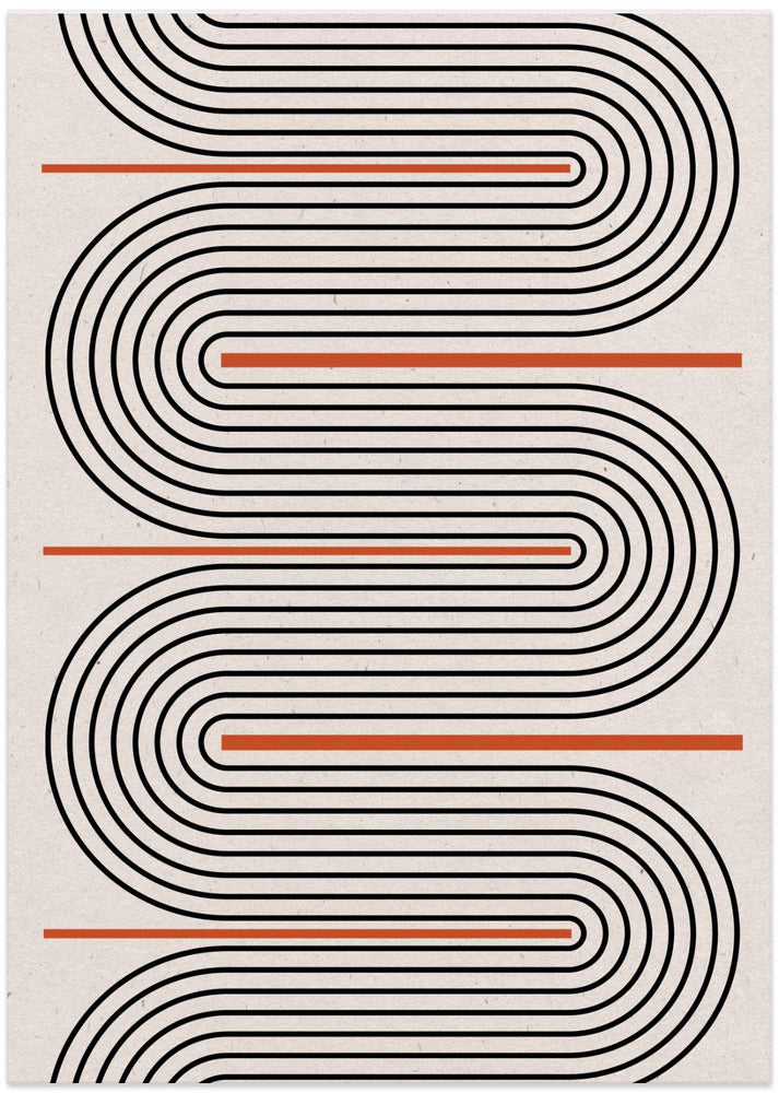 Curved Rhythm Path - Art Print by THE MIUUS STUDIO
