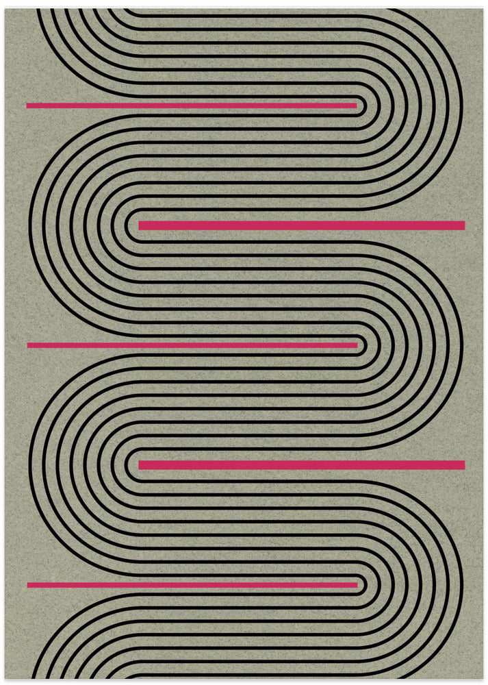 Endless Curves Maze - Art Print by THE MIUUS STUDIO