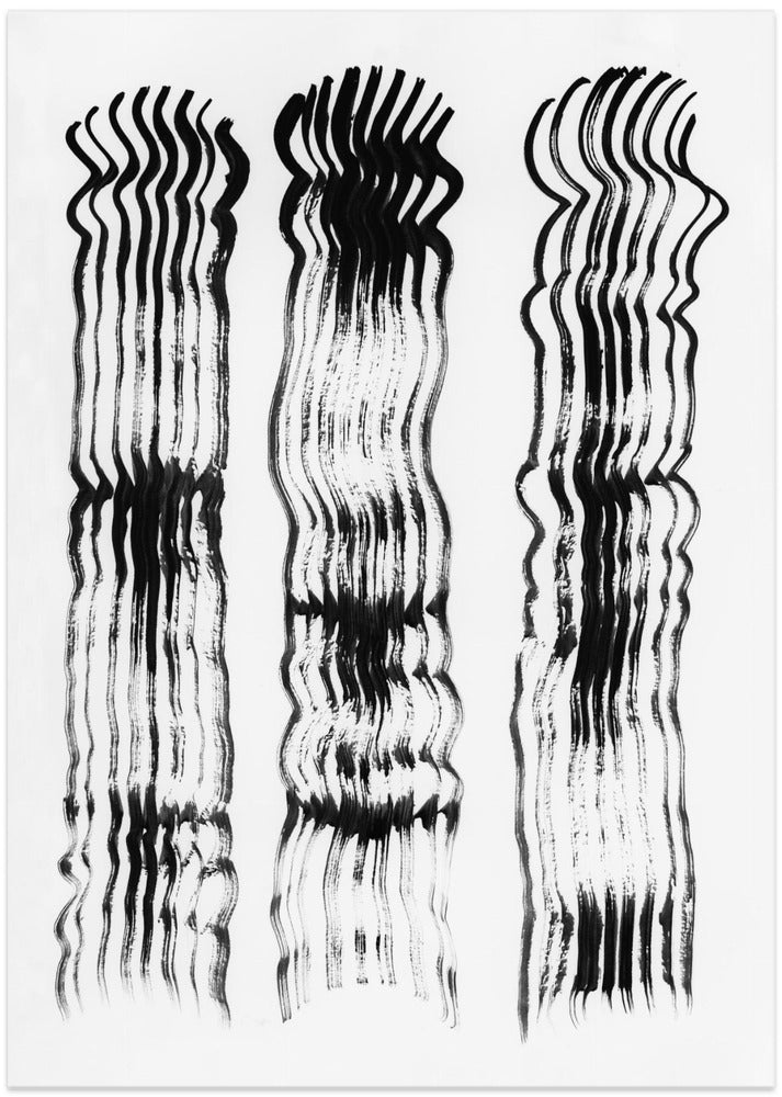 Abstract brushtrokes lines 02 - Art Print by Lucrecia Caporale