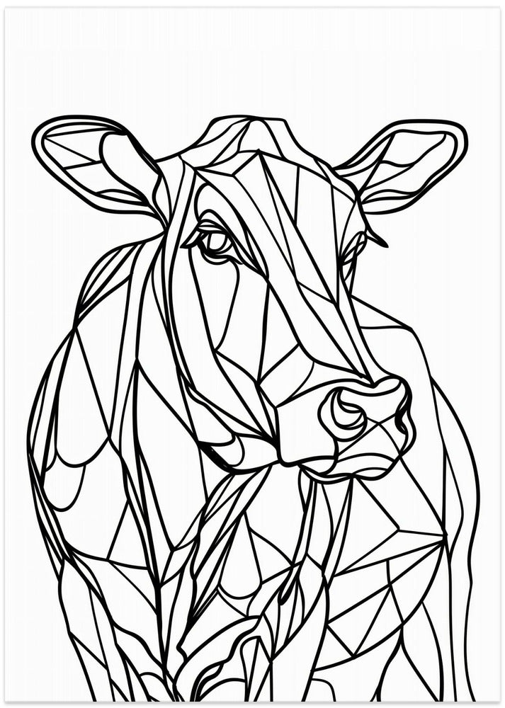 Line Cow - Art Print by Justyna Jaszke