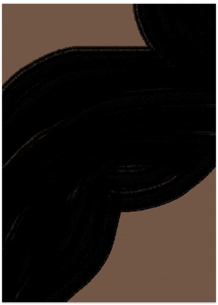 Dark Flow on Brown - Art Print by THE MIUUS STUDIO