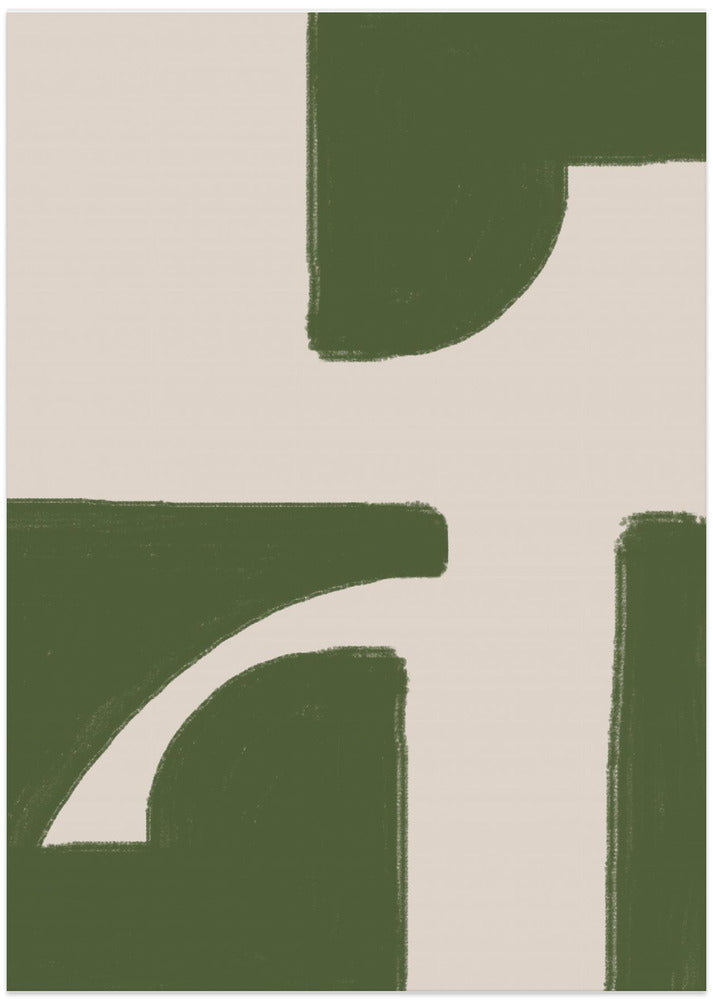 Green Geometric Flow - Art Print by THE MIUUS STUDIO