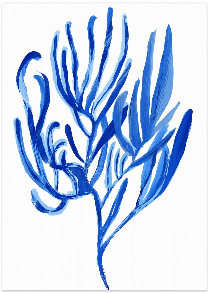 Blue Aquatic Plant Poster 4 - Art Print by cartissi