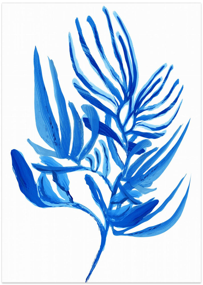 Blue Aquatic Plant Poster 6 - Art Print by cartissi