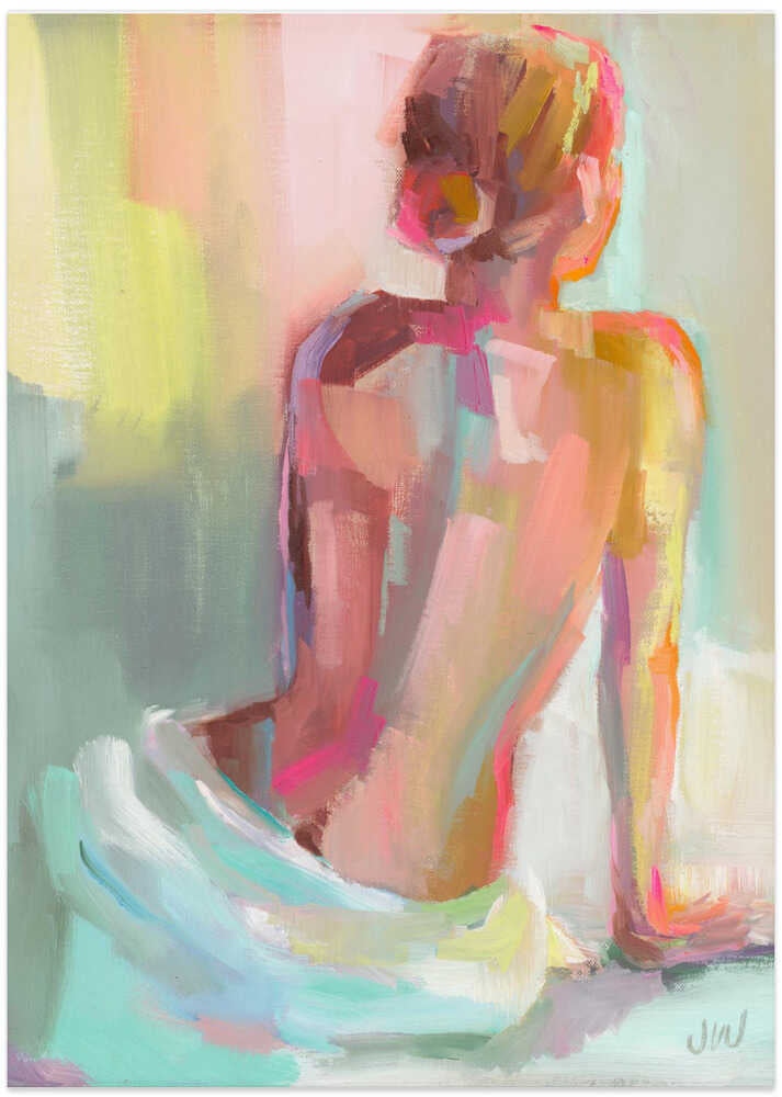 Woman Posing - Art Print by Jenny Westenhofer