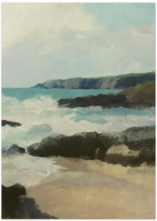 Rocky Beach - Art Print by Dan Hobday