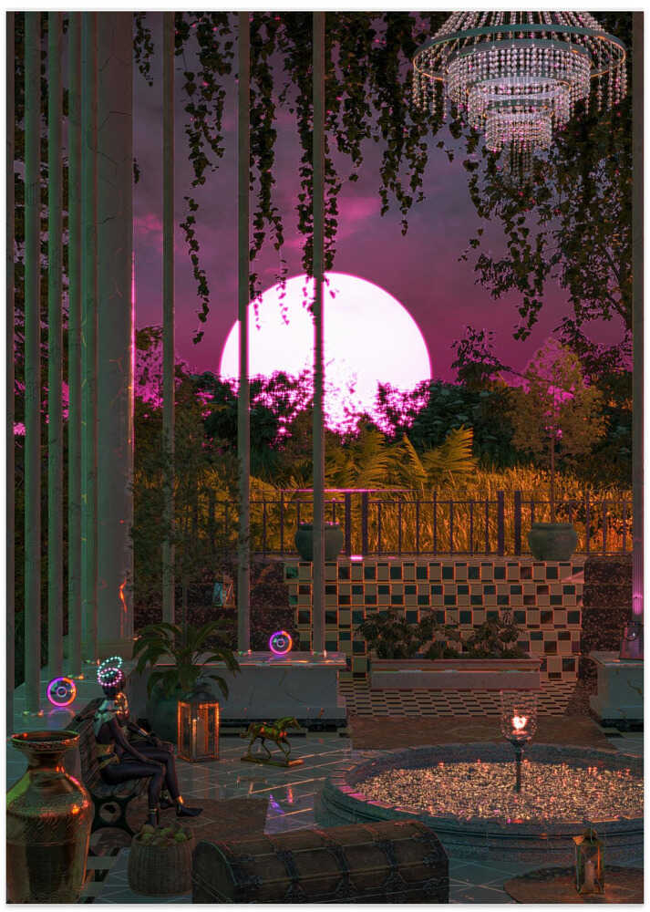 Purple Moon Palace - Art Print by CosmoZach