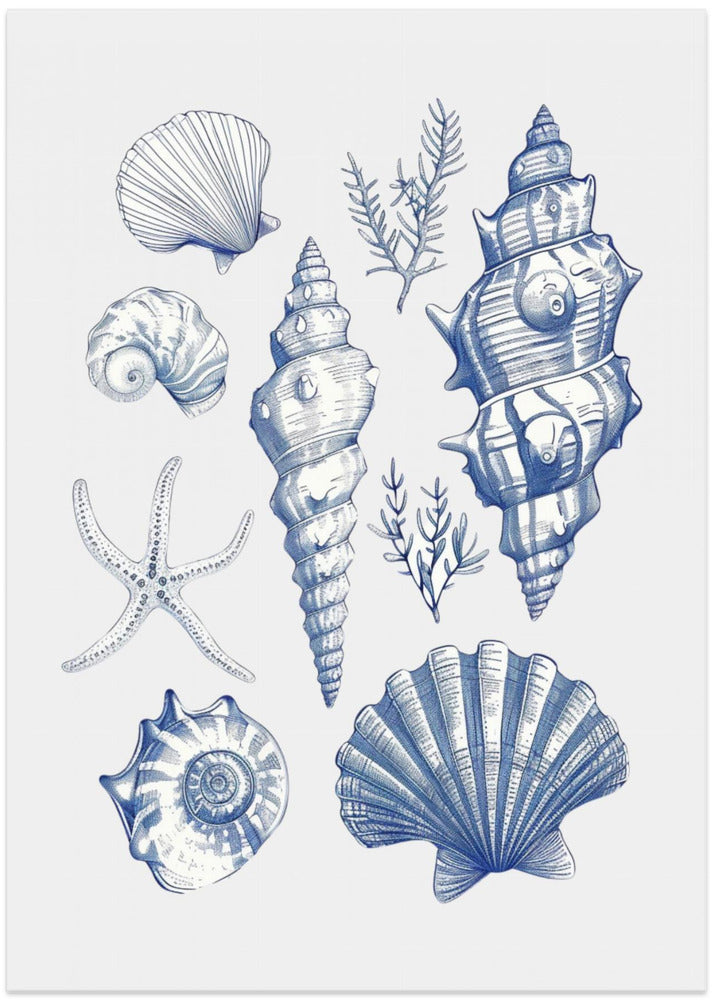 Shell Collage - Art Print by Jolly and Dash