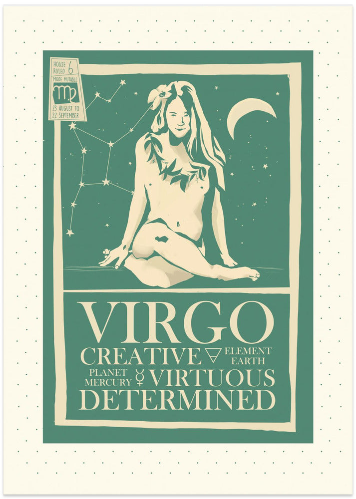 Virgo poster - Art Print by Dion Gem