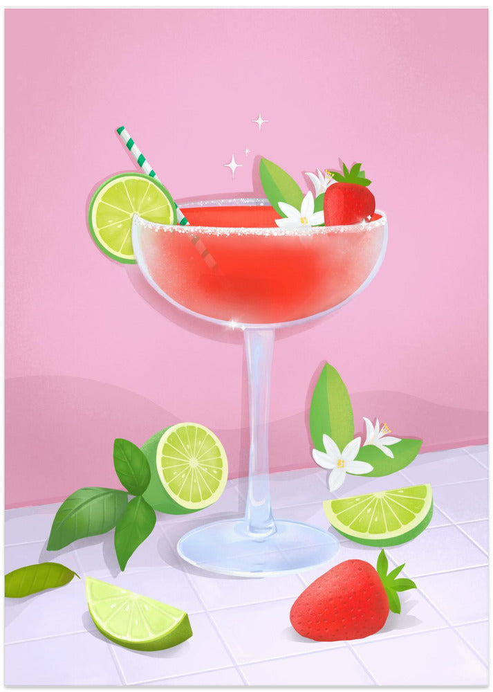 Daiquiri Cockail - Art Print by Petra Lizde