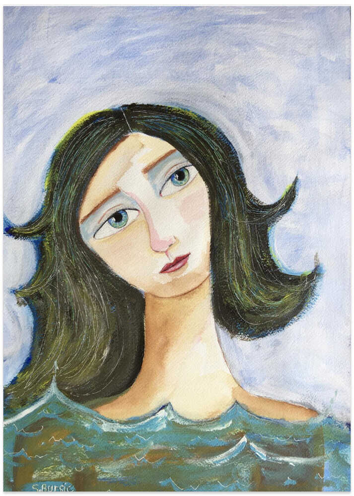 Ocean Swimmer - Art Print by Sharyn Bursic