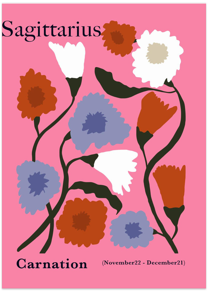 Sagitlarius Carnation - Art Print by Miho Art Studio