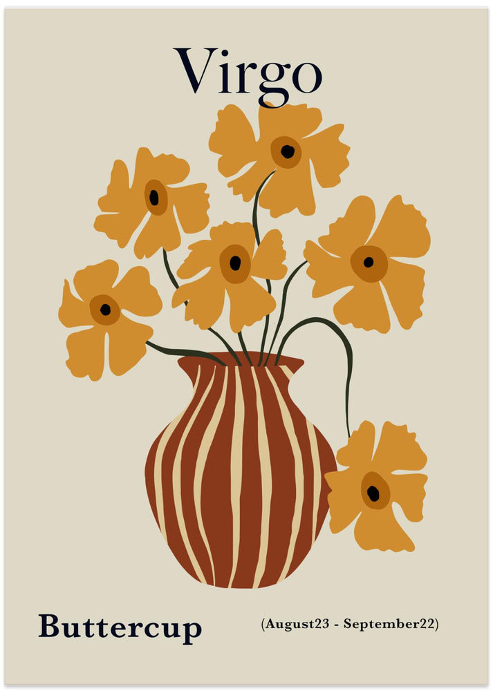 Virgo Buttercup - Art Print by Miho Art Studio
