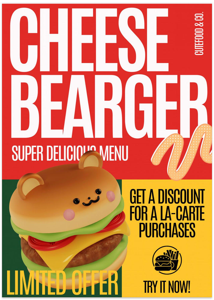 Cheese Burger Offer - Art Print by Julia Ramiro