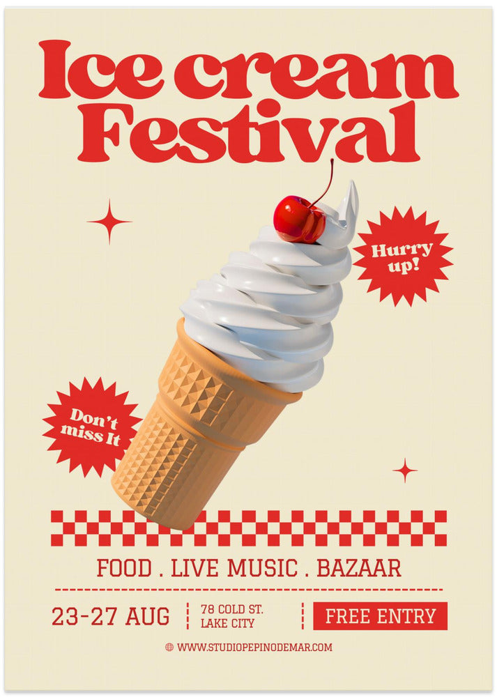 Ice Cream Festival - Art Print by Julia Ramiro