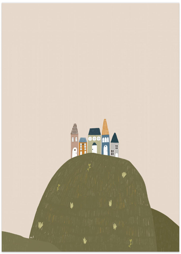 Village Houses - Art Print by Menina Lisboa