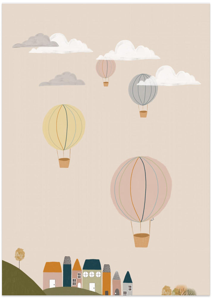 Hot Air Balloons - Art Print by Menina Lisboa