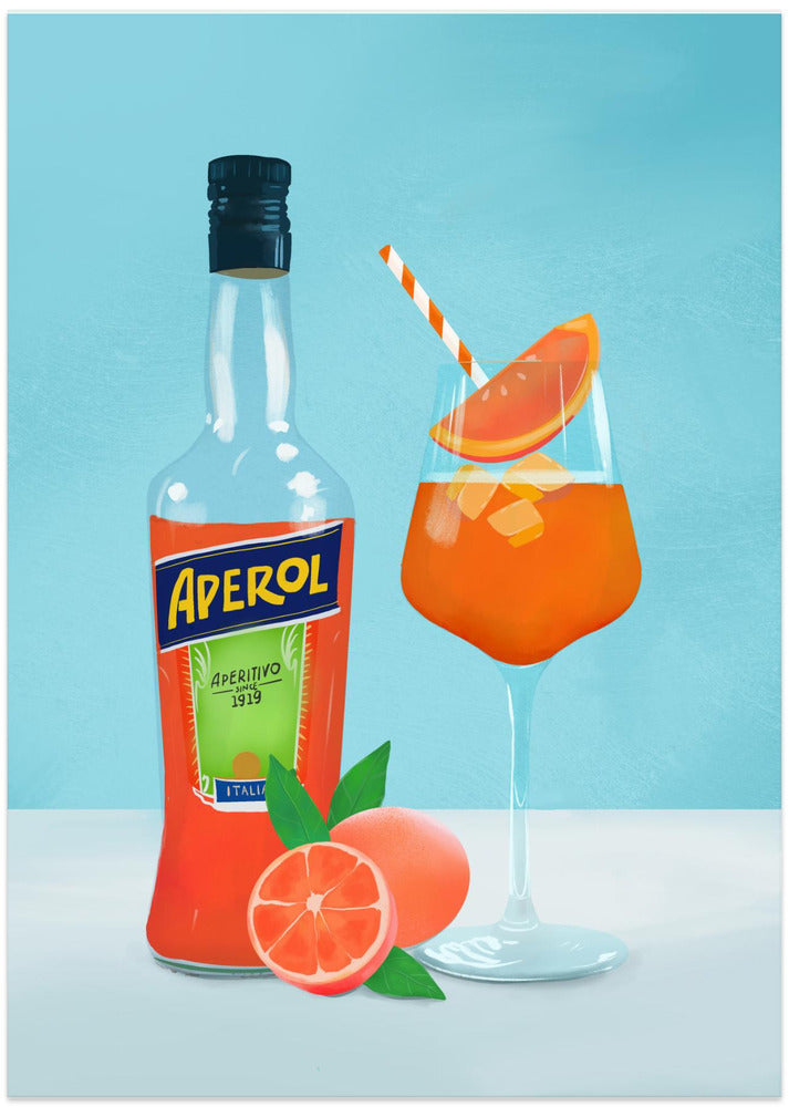 Aperol Spritz - Art Print by Petra Lizde