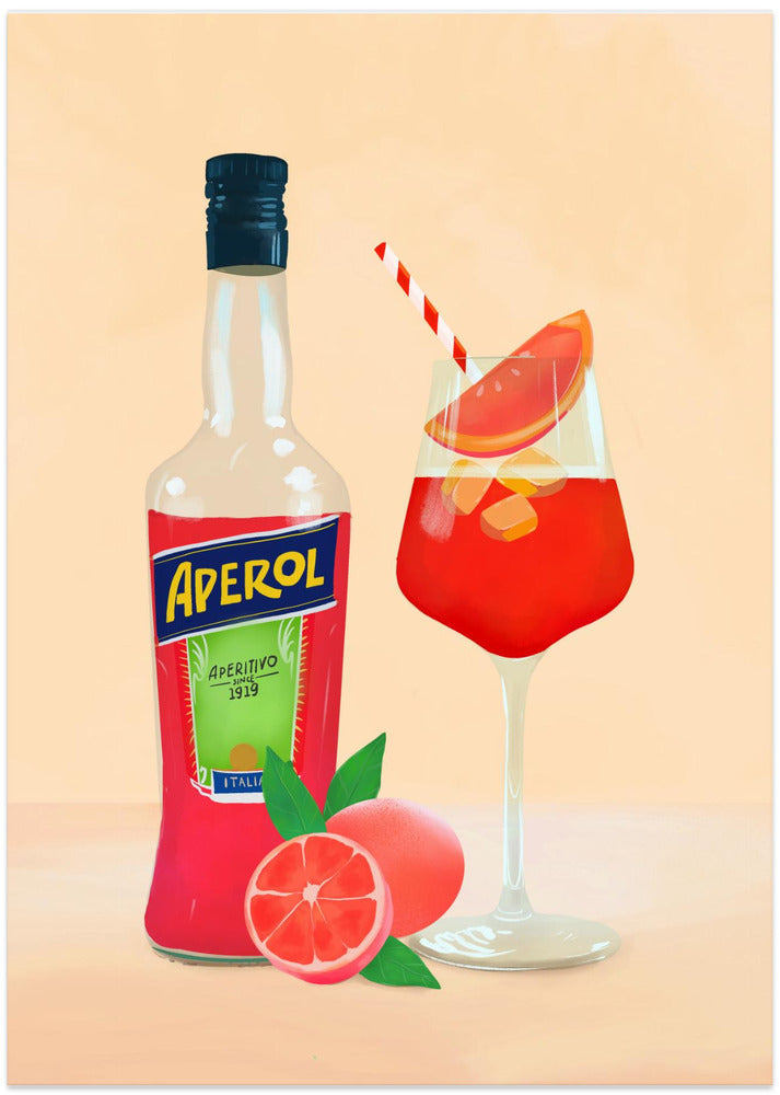 Aperol Spritz - Art Print by Petra Lizde
