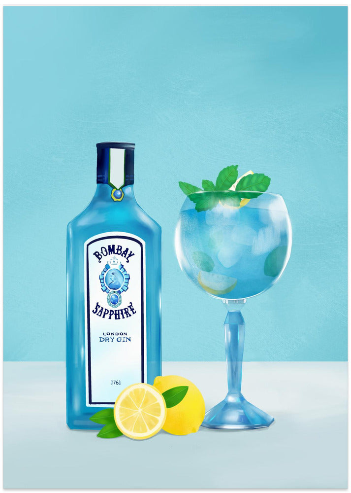 Gin Cocktail - Art Print by Petra Lizde