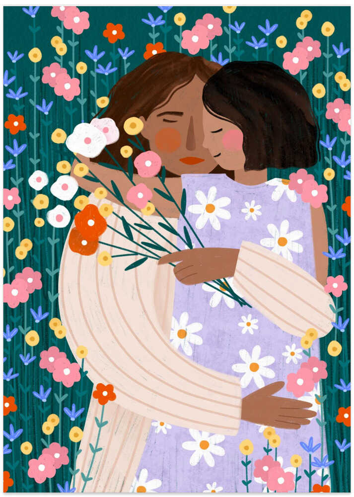 Floral Embrace - Art Print by Bea Müller