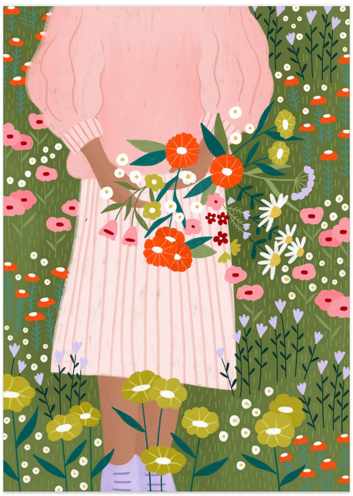 Blossoms in Hand - Art Print by Bea Müller