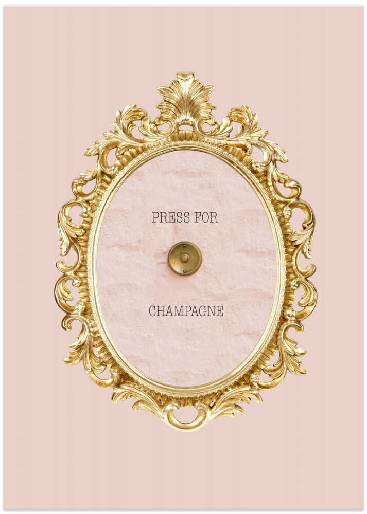 Pressforchampagnepink - Art Print by Talitha McQueen