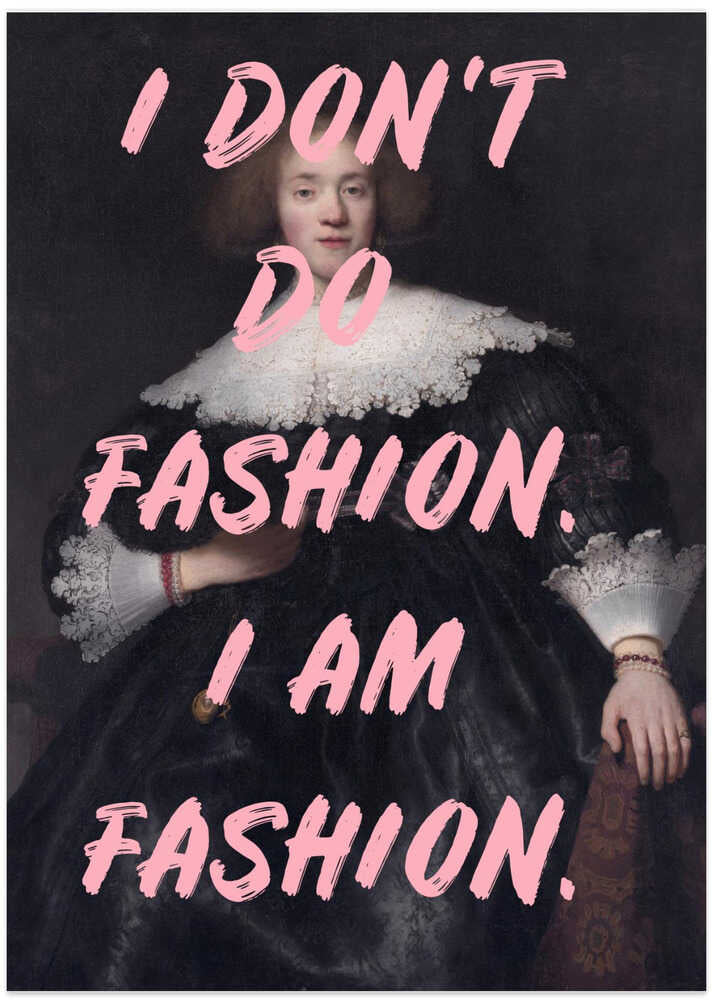 Iamfashionii Ratioiso - Art Print by Talitha McQueen